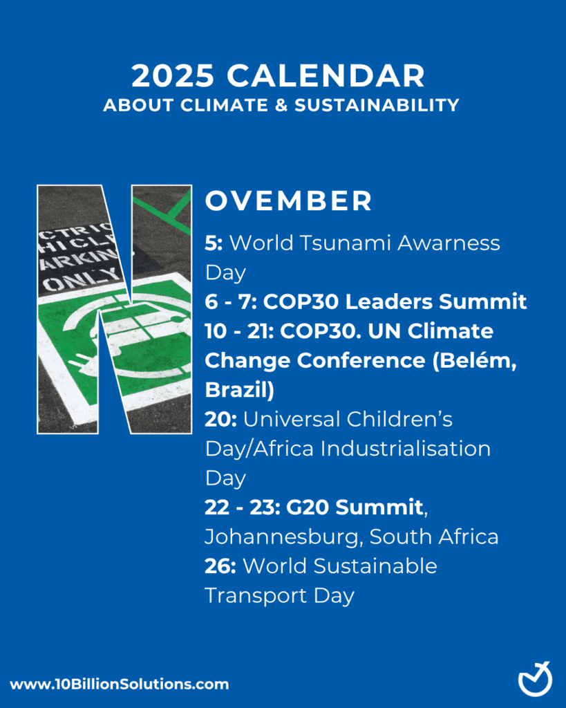 November - climate events calendar 2025