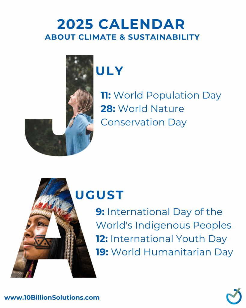 2025 Sustainability and Climate Events Calendar