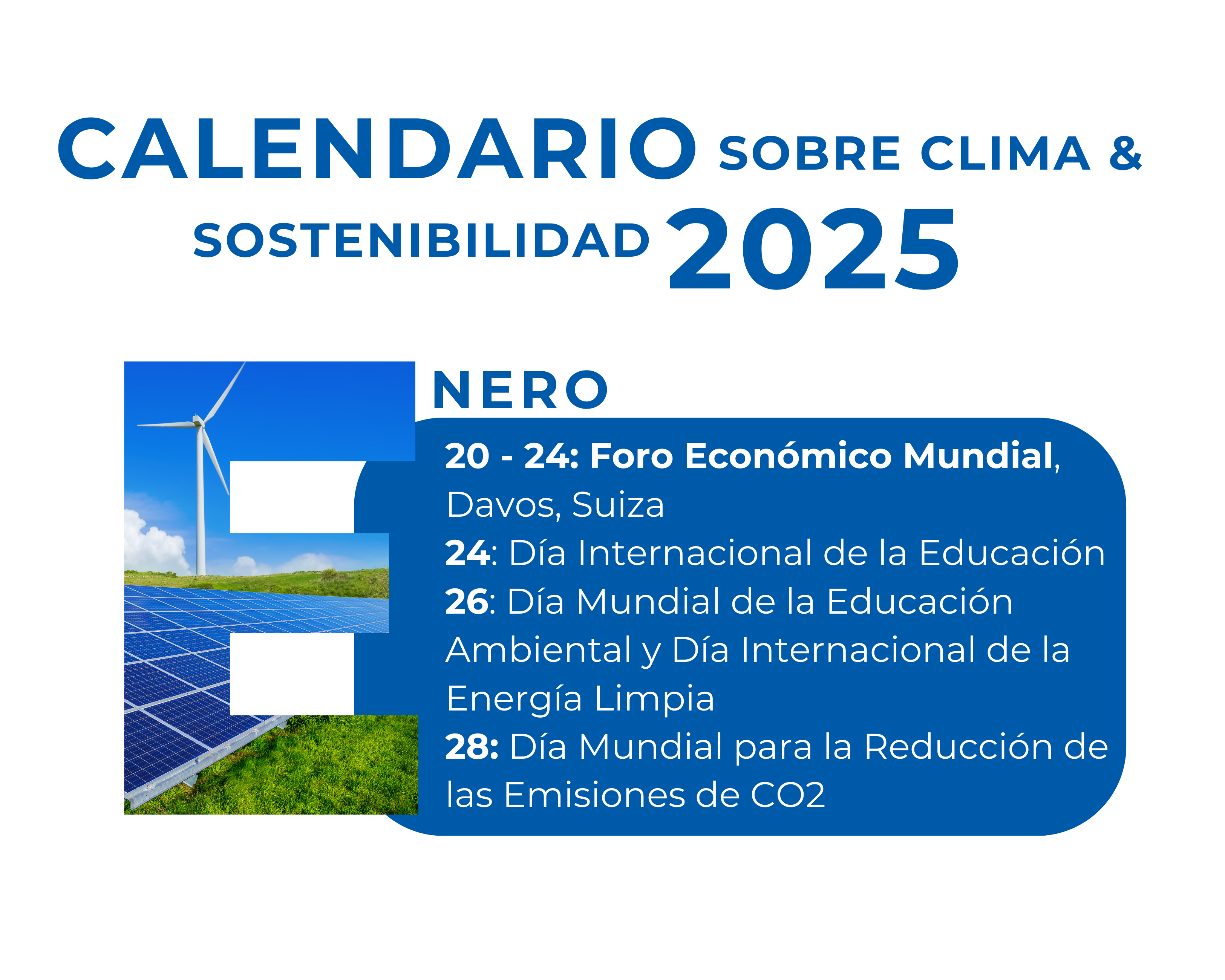 Calendario eventos sostenibles 2025