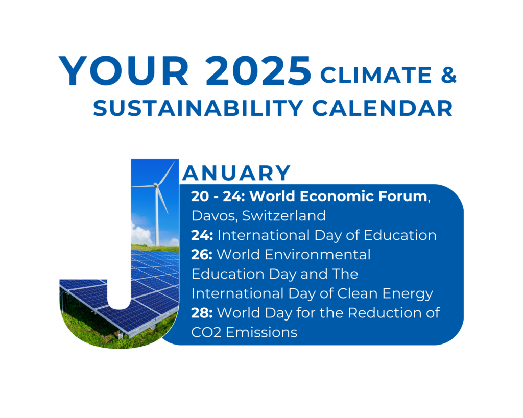 2025 Sustainability and Climate Events Calendar