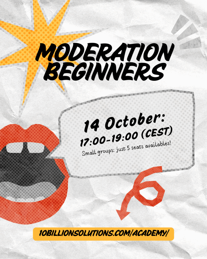 Communication strategies. moderation begginers course