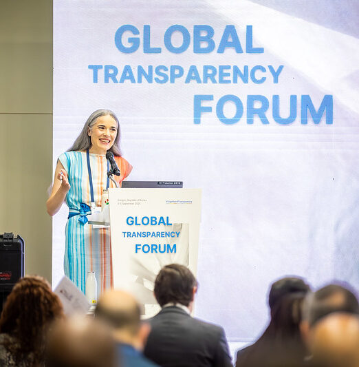 Mariana Castaño Cano moderating an event for Transparency UNFCCC, 2025
