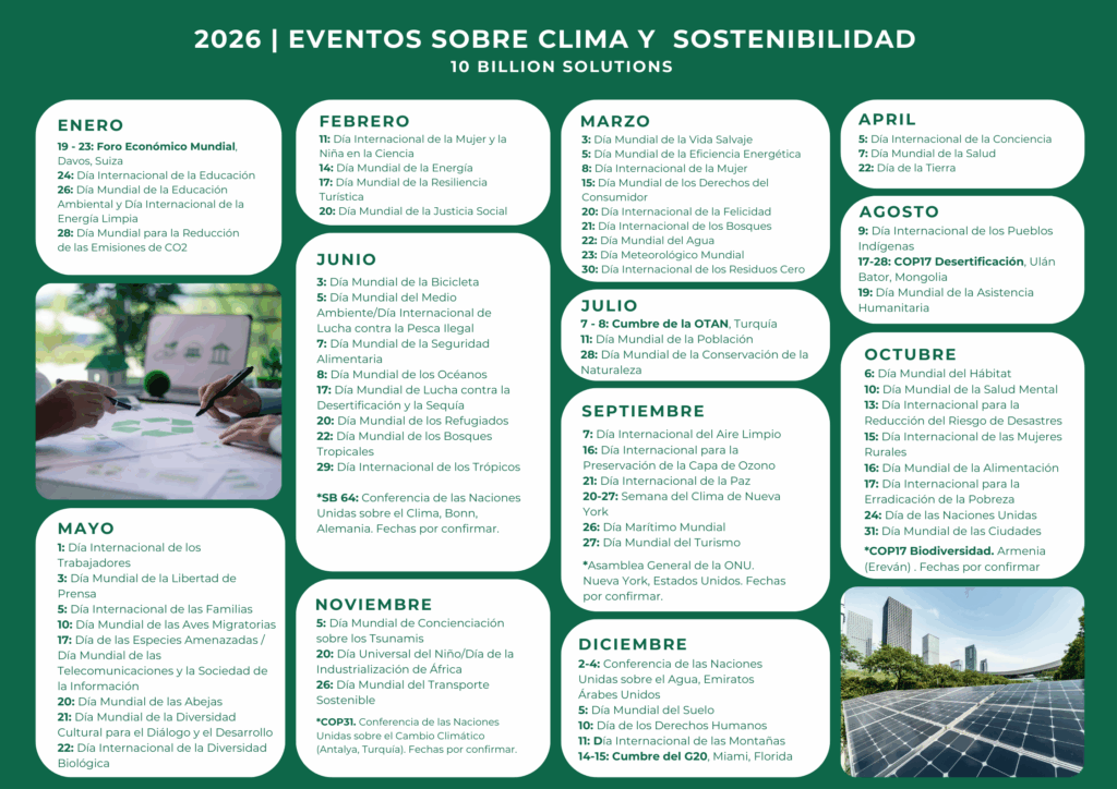 2026 Calendario eventos climáticos