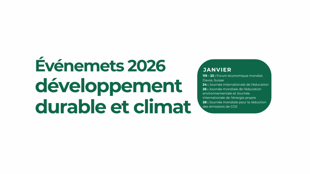evenements 2026 sur le climat et la durabilité