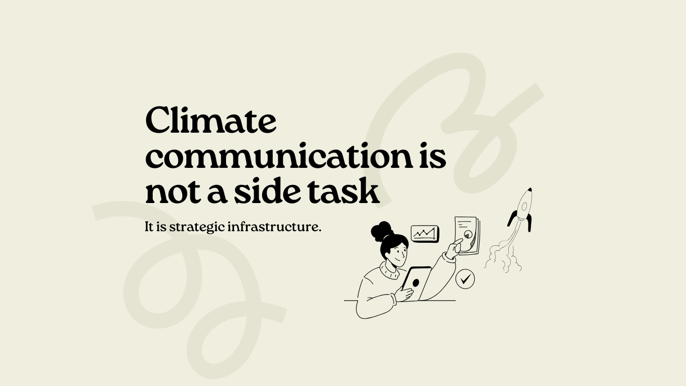 Climate communication is not a side task
